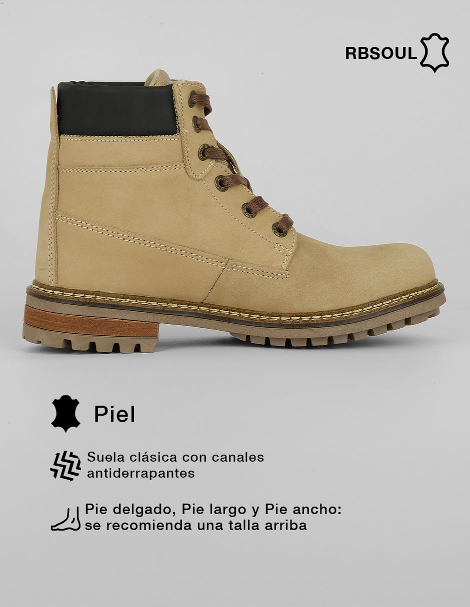Botas casuales Hand Made en Piel – Beige