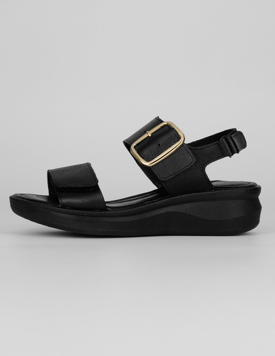 Sandalias con plataforma Exterior Piel Color Negro Para Mujer De RBCOLLECTION