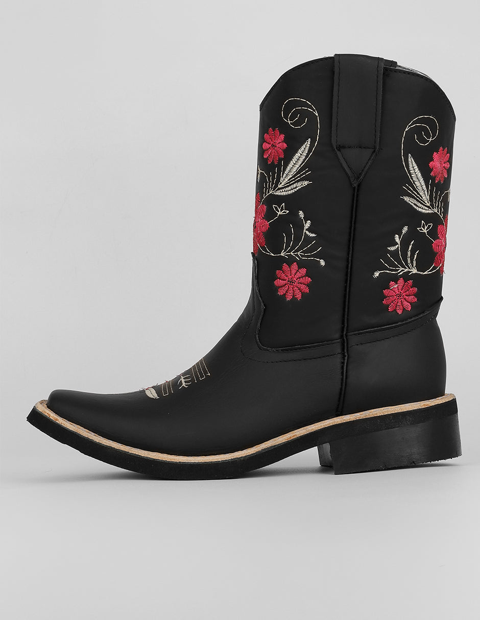 Botas tipo western Exterior Piel vegana Color Negro Para Mujer De RBCOLLECTION