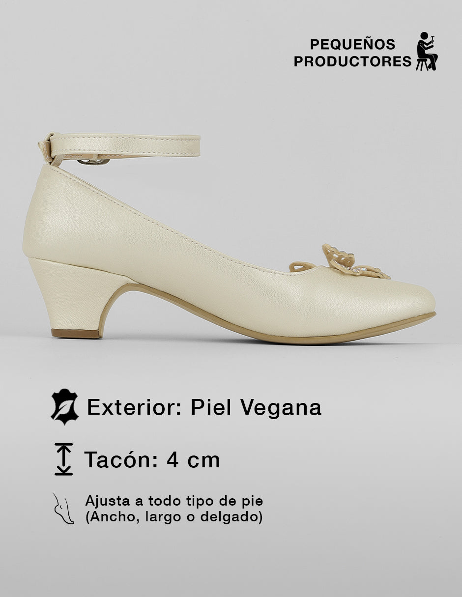 Zapatillas Glam en Piel vegana – Beige