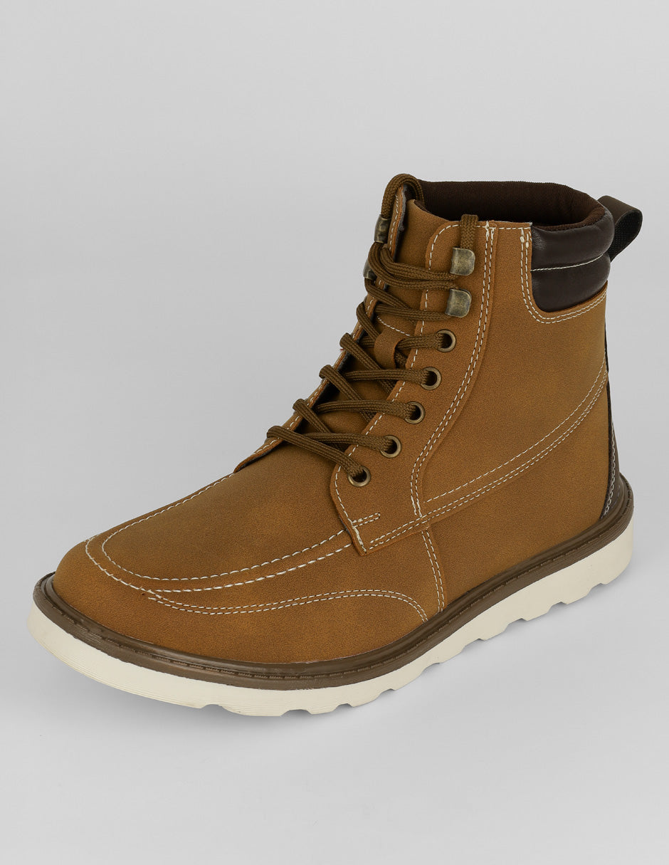 Botas casuales Bike en Piel vegana – Café