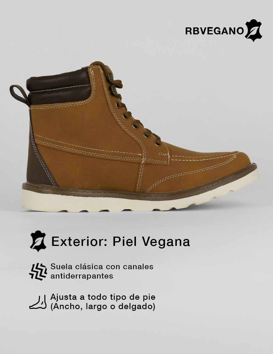 Botas casuales Bike en Piel vegana – Café