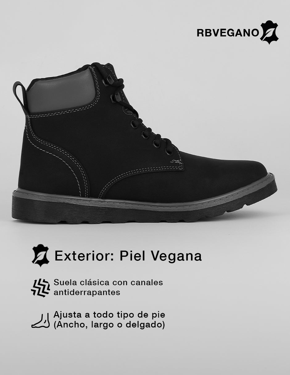 Botas casuales Bike en Piel vegana – Negro