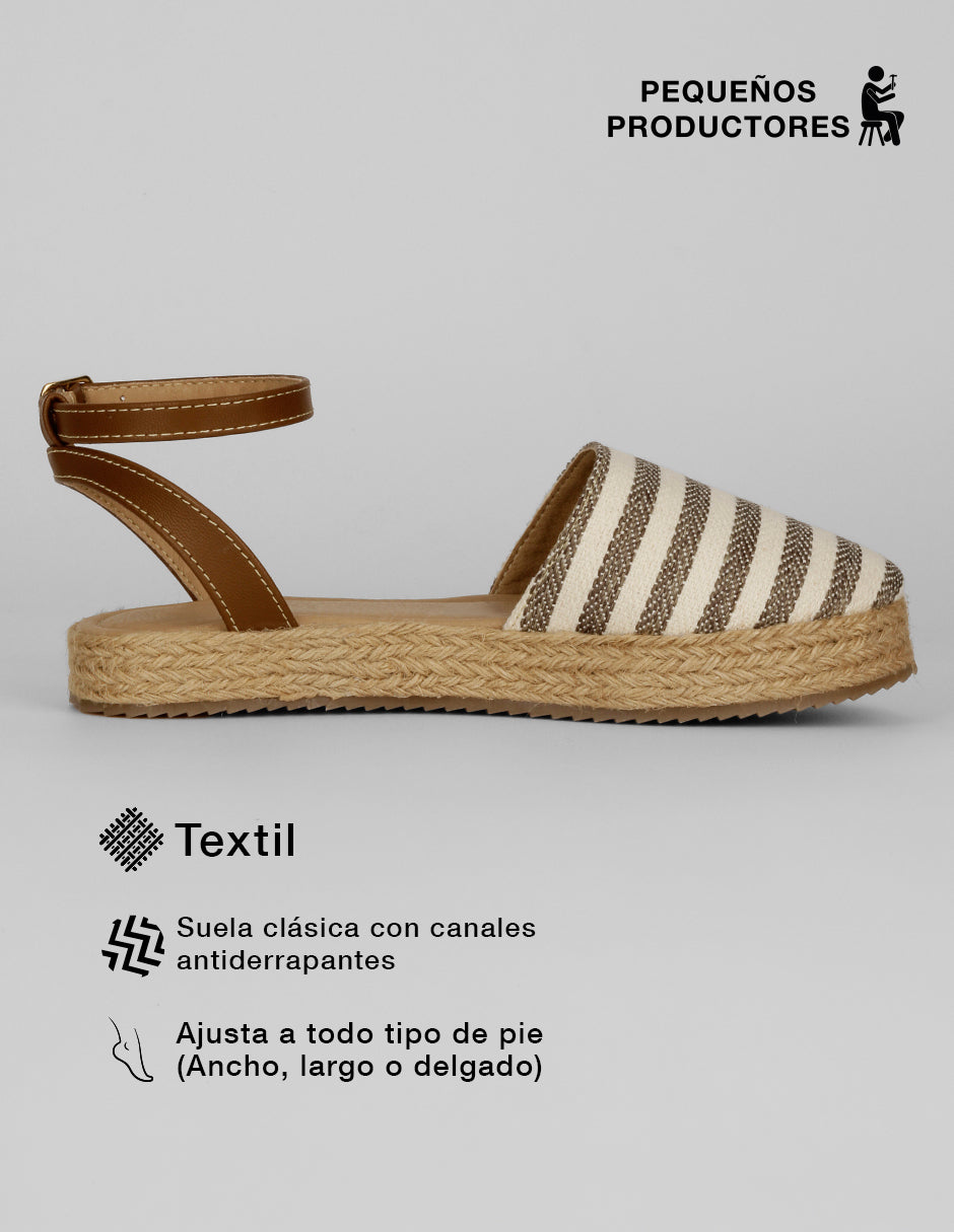Sandalias de piso Naia en Textil – Café