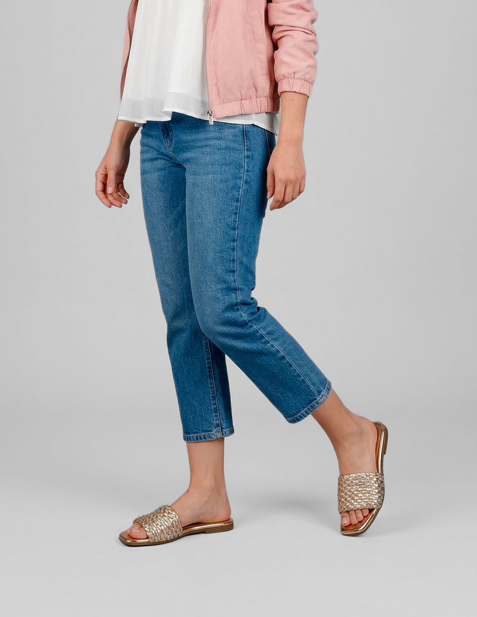 Sandalias de piso Soft en Sintético – Dorado