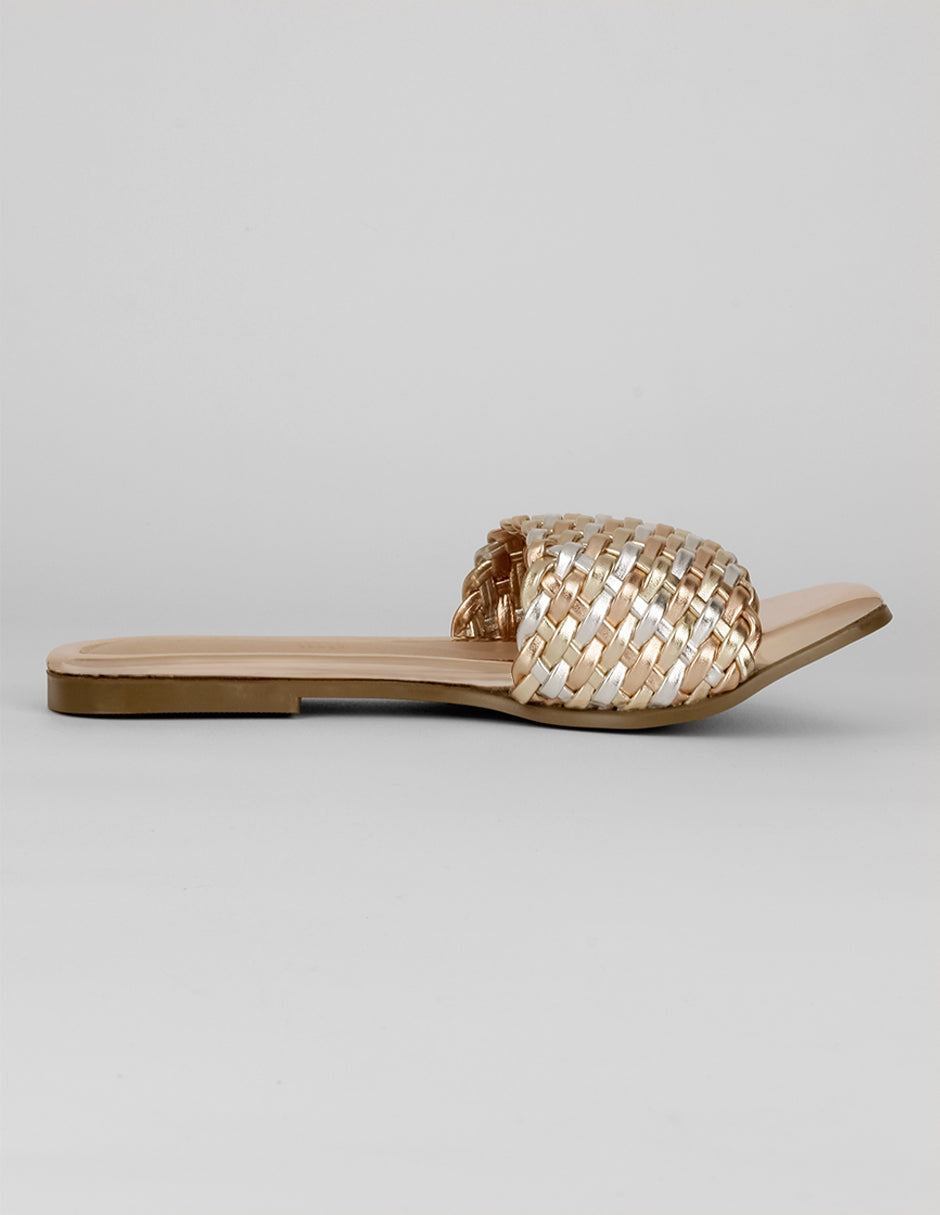 Sandalias de piso Soft en Sintético – Dorado