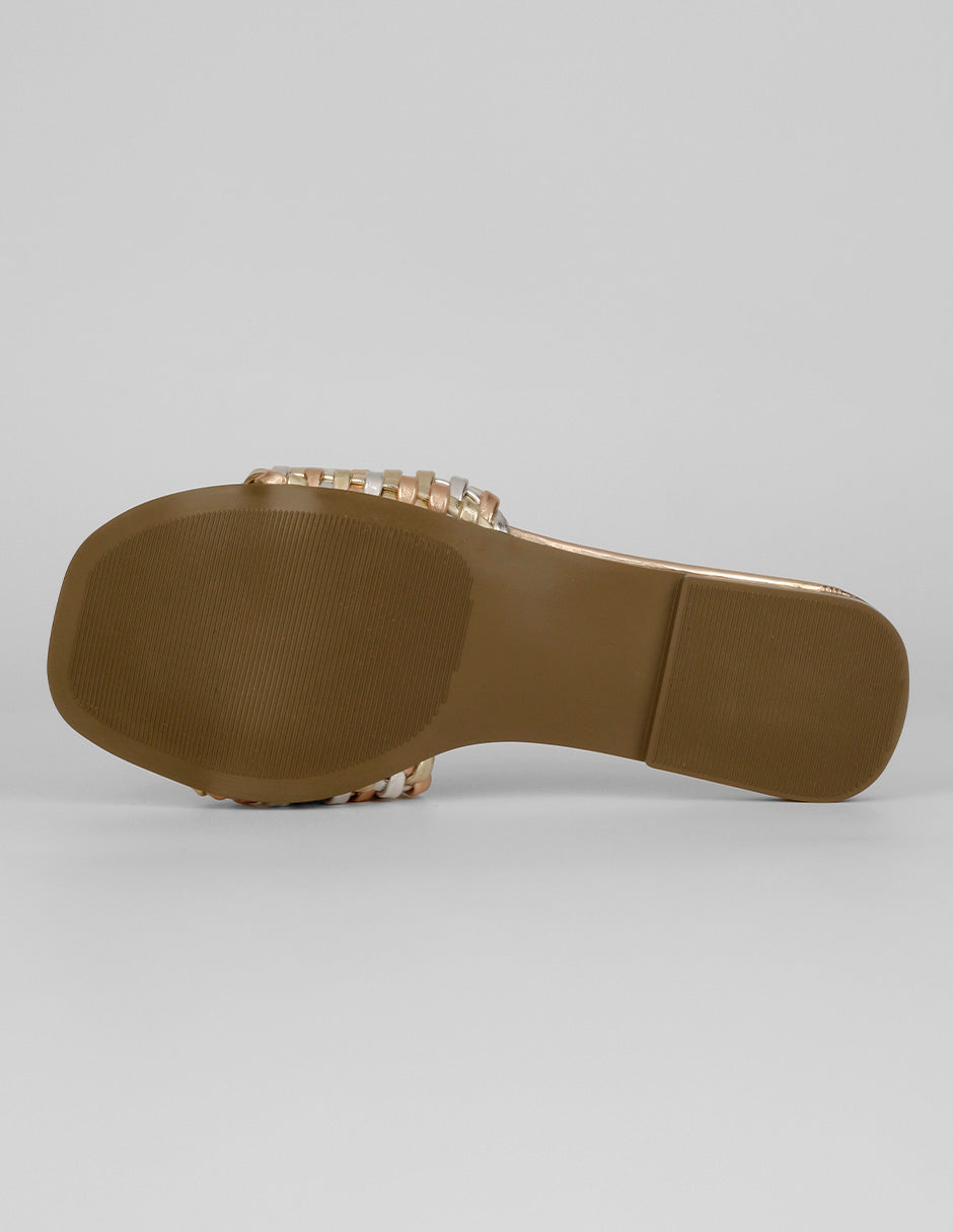 Sandalias de piso Soft en Sintético – Dorado