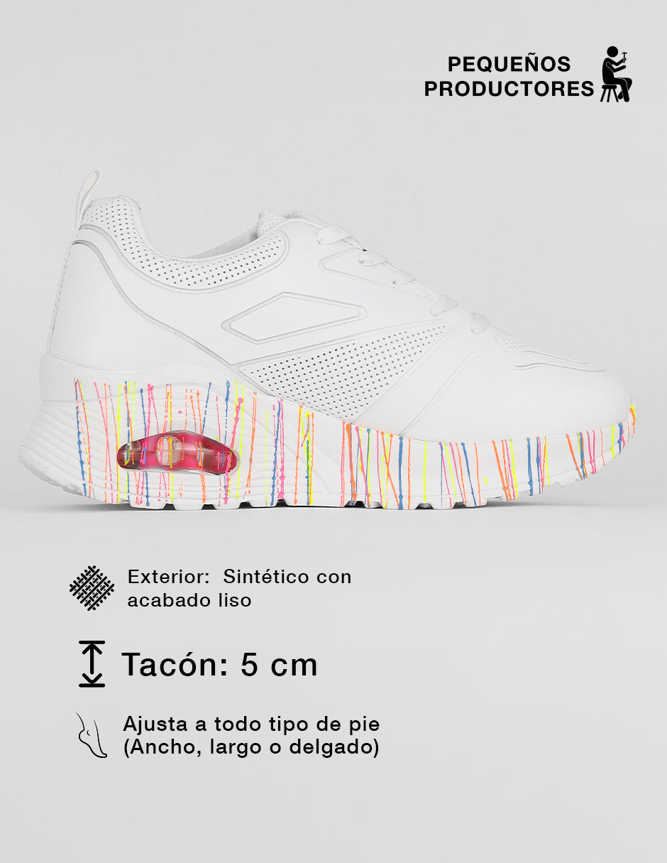 Tenis tipo deportivo  Urban en Sintético – Blanco