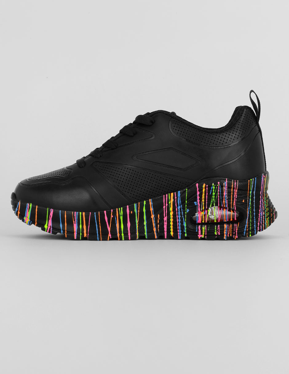 Tenis tipo deportivo Exterior Sintético Color Negro Para Mujer De RBCOLLECTION