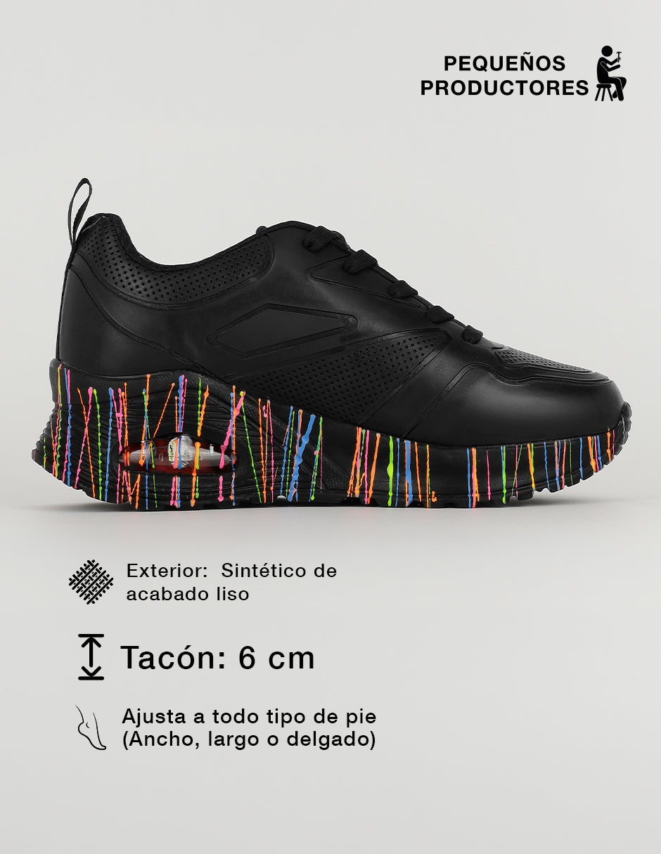 Tenis tipo deportivo  Urban  en Sintético – Negro