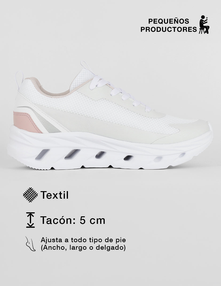 Tenis para entrenamiento  Sport en Textil – Blanco