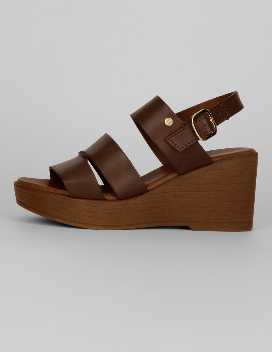 Sandalias con plataforma Exterior Sintético Color Café Para Mujer De RBCOLLECTION