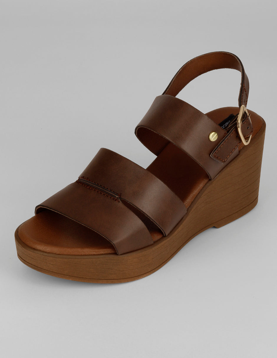 Sandalias con plataforma Naia en Sintético – Café