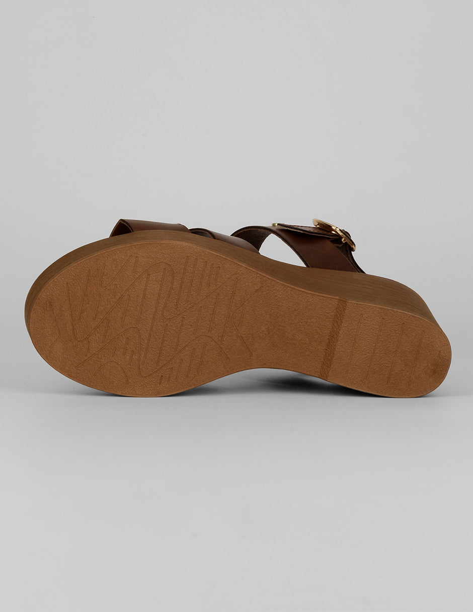 Sandalias con plataforma Naia en Sintético – Café