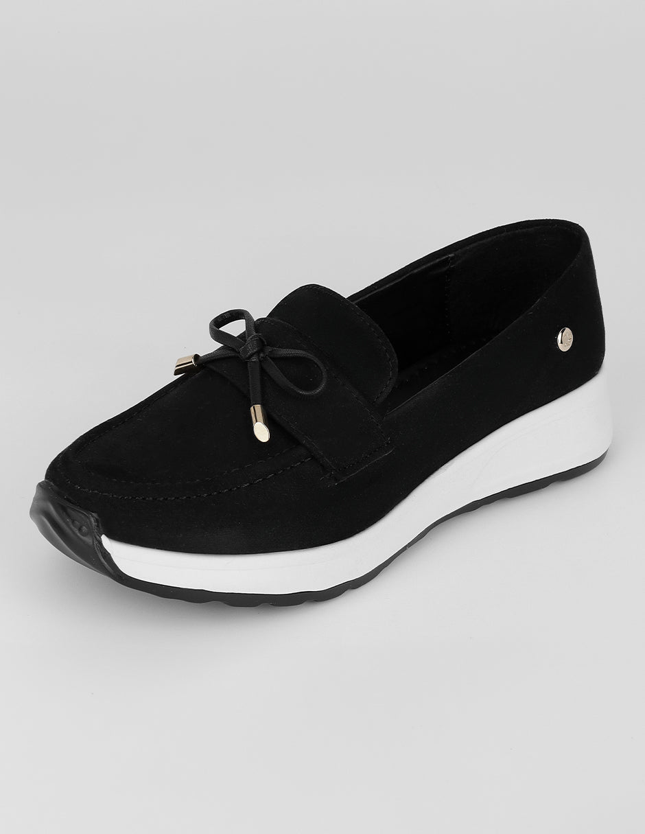 Mocasines Comfy en Gamuza – Negro