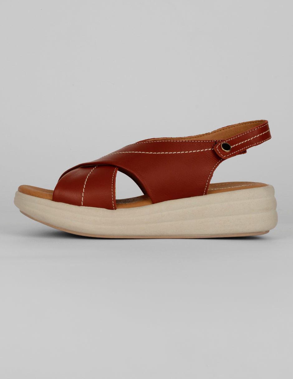 Sandalias con plataforma Exterior Piel Color Rojo Para Mujer De RBCOLLECTION