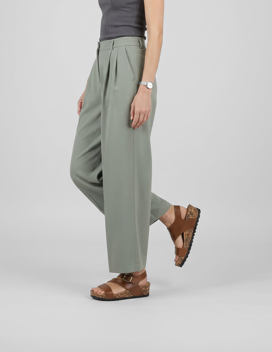 Sandalias con plataforma Daily en Piel vegana – Café