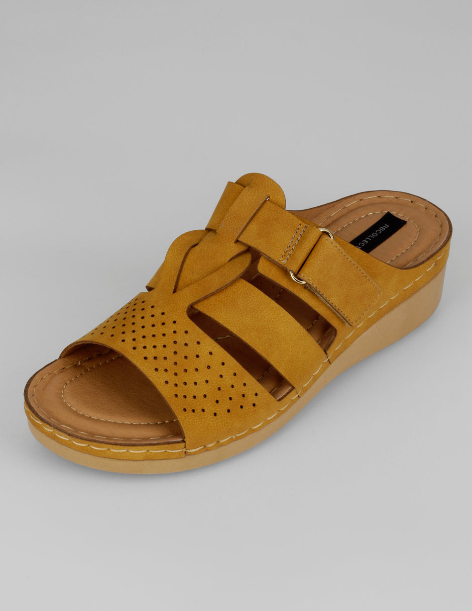Sandalias con plataforma Steps en Piel vegana – Amarillo