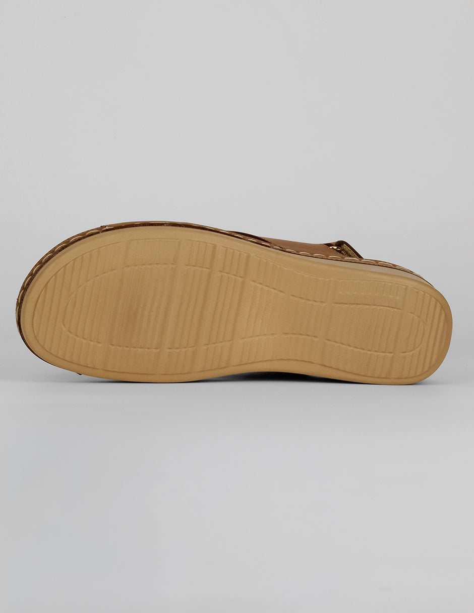 Sandalias con plataforma Steps en Piel vegana – Café