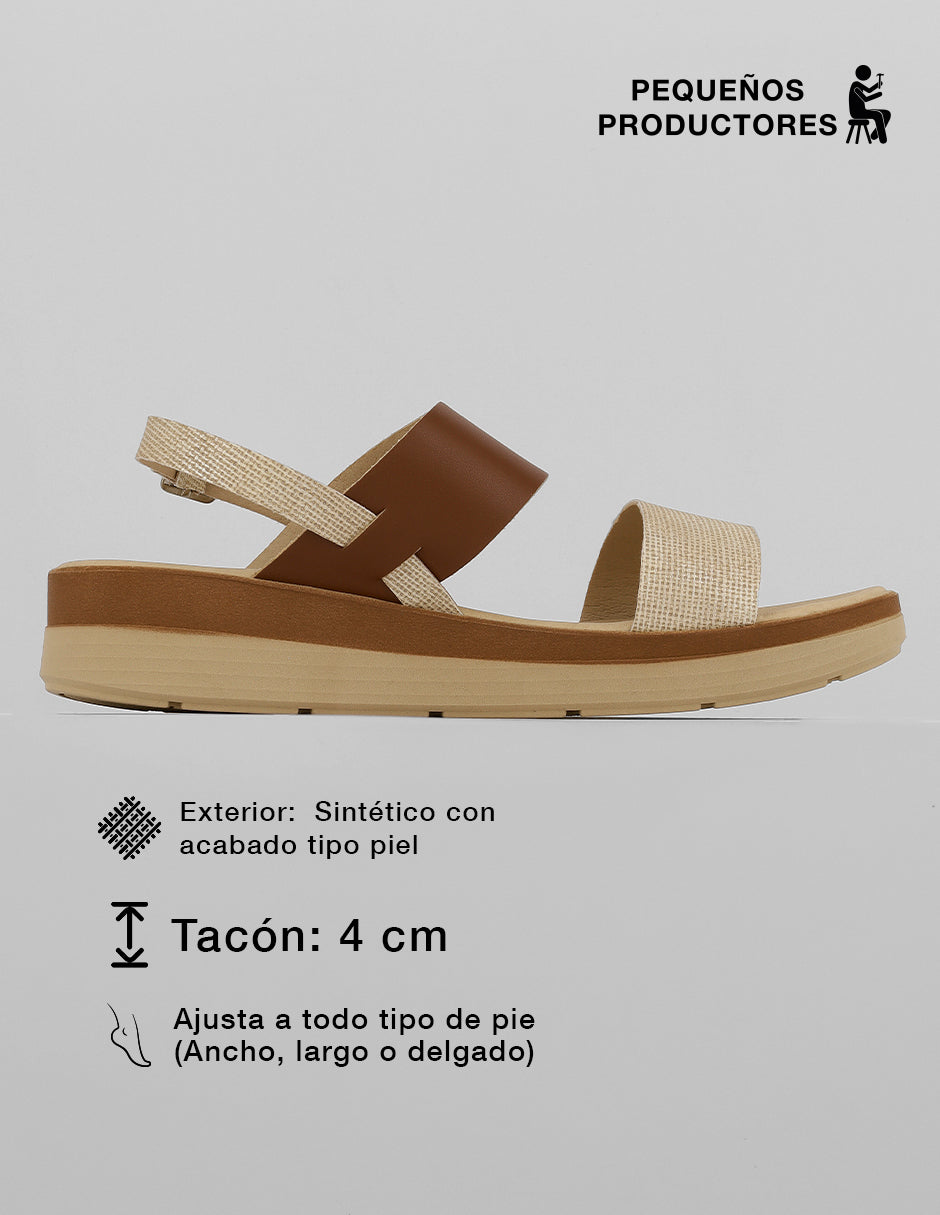 Sandalias con plataforma Soft en Sintético – Café