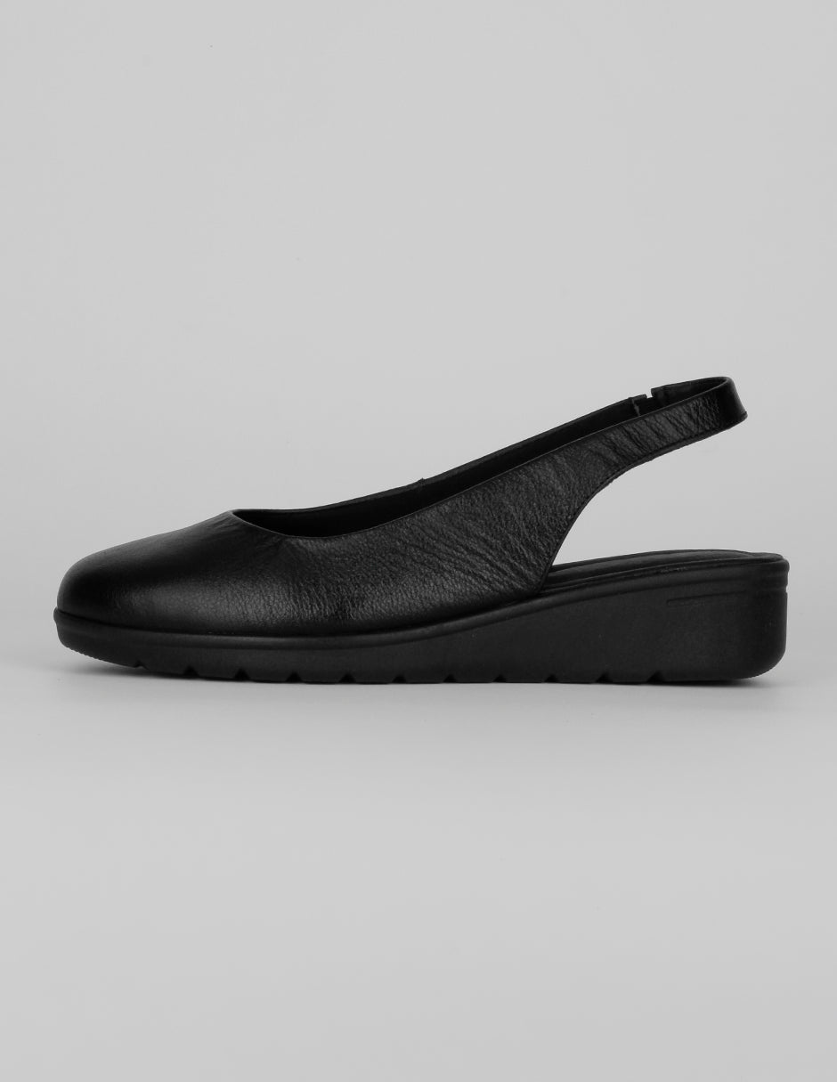 Flats puntales Exterior Piel Color Negro Para Mujer De RBCOLLECTION