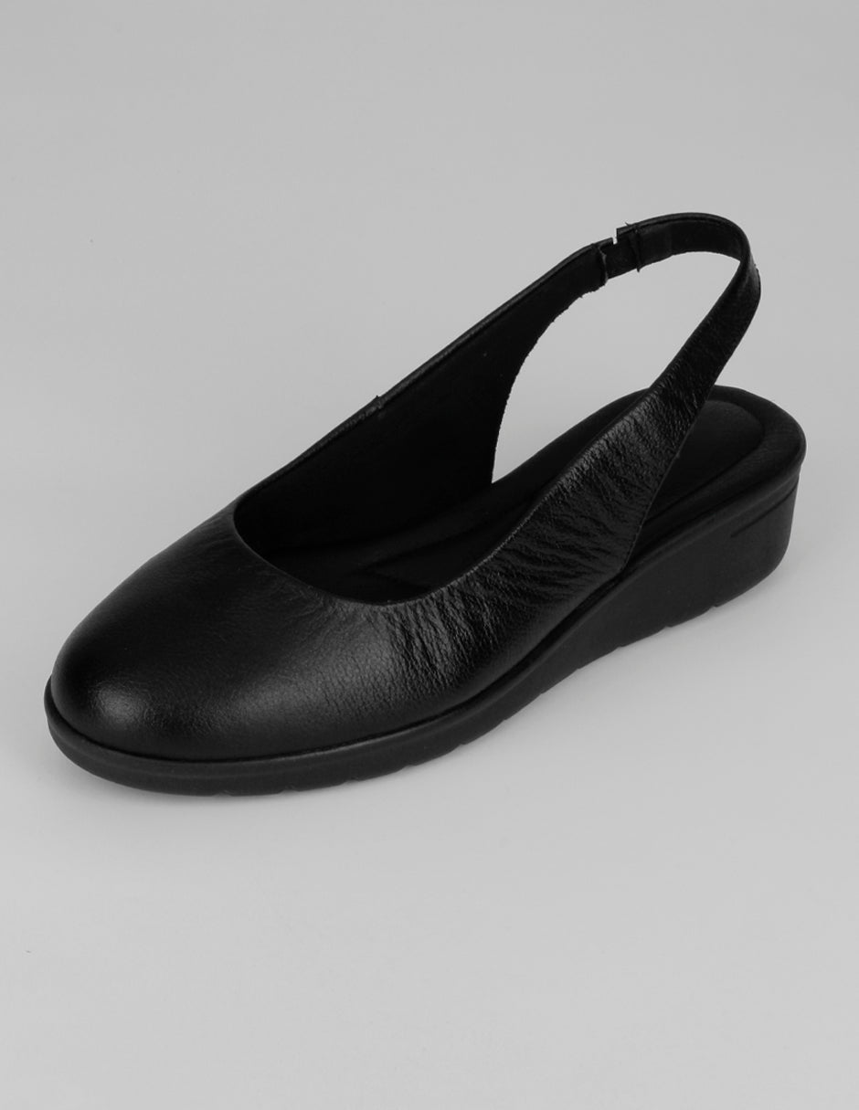 Flats puntales Hand made  en Piel – Negro