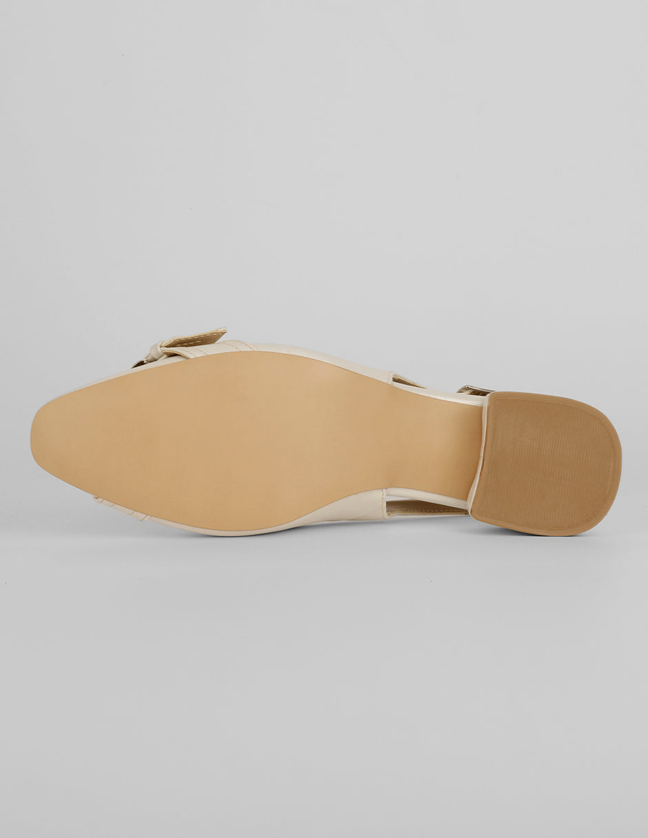 Zapatillas Slingback en Piel vegana – Latte