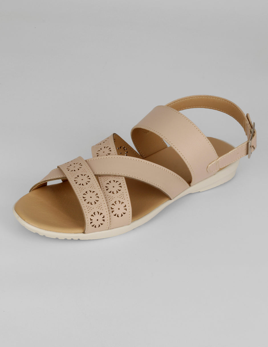 Sandalias de piso Steps en Piel vegana – Beige