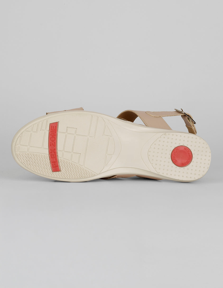 Sandalias de piso Steps en Piel vegana – Beige
