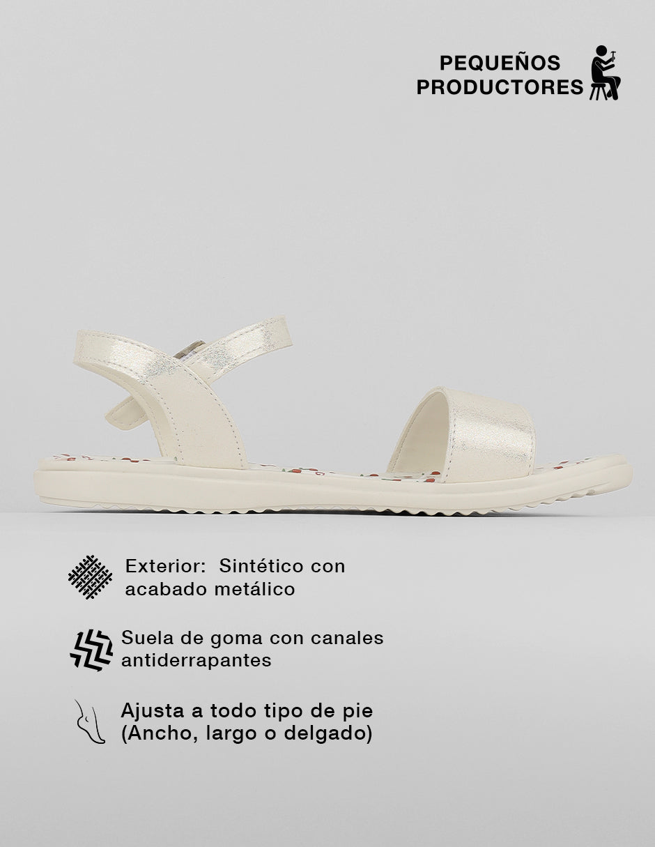 Sandalias de piso Steps en Sintético – Blanco