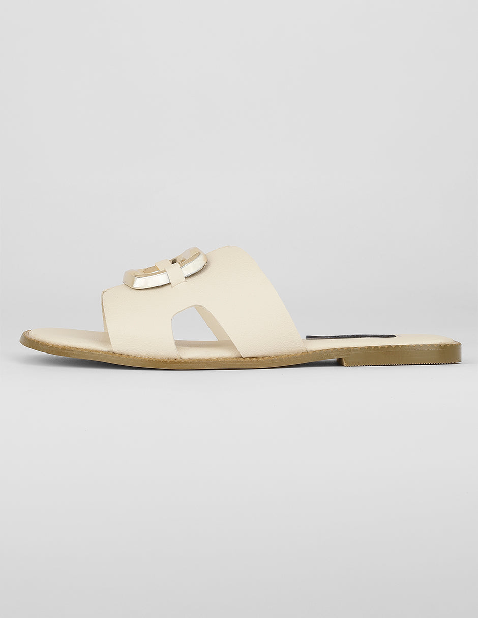 Sandalias de piso Exterior Piel vegana Color Late Para Mujer De RBCOLLECTION