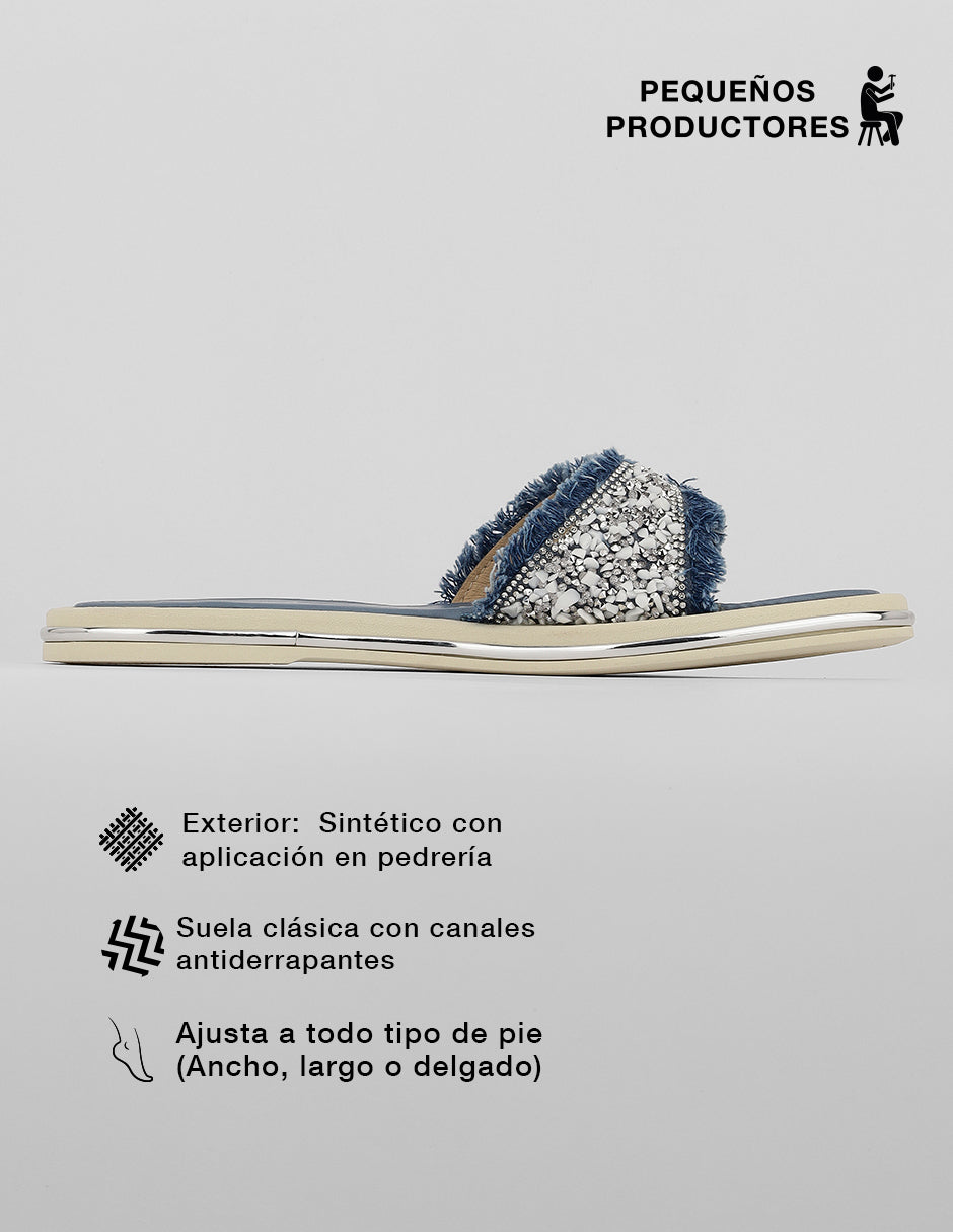 Sandalias de piso Steps en Sintético – Azul