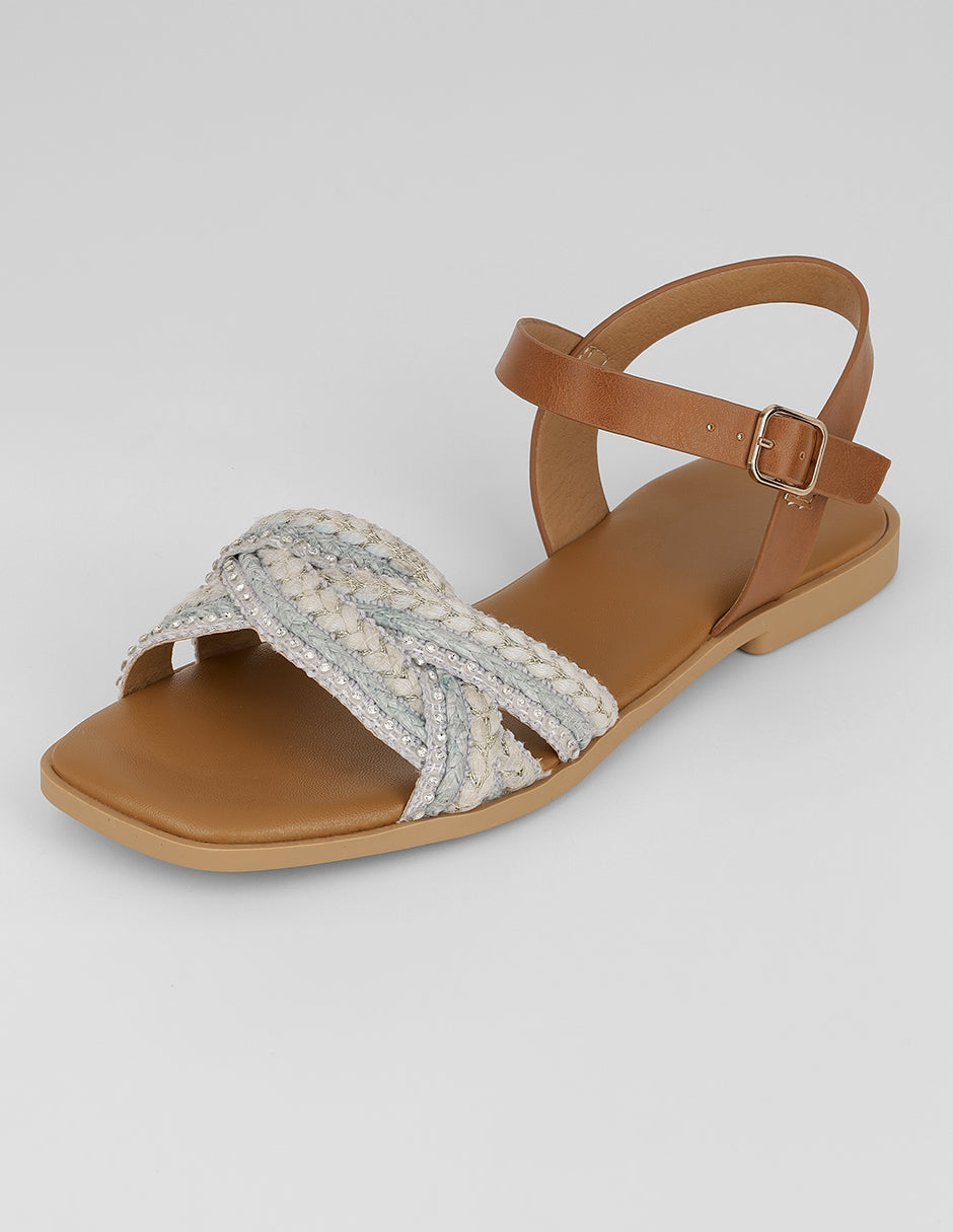 Sandalias de piso Ave en Textil – Azul
