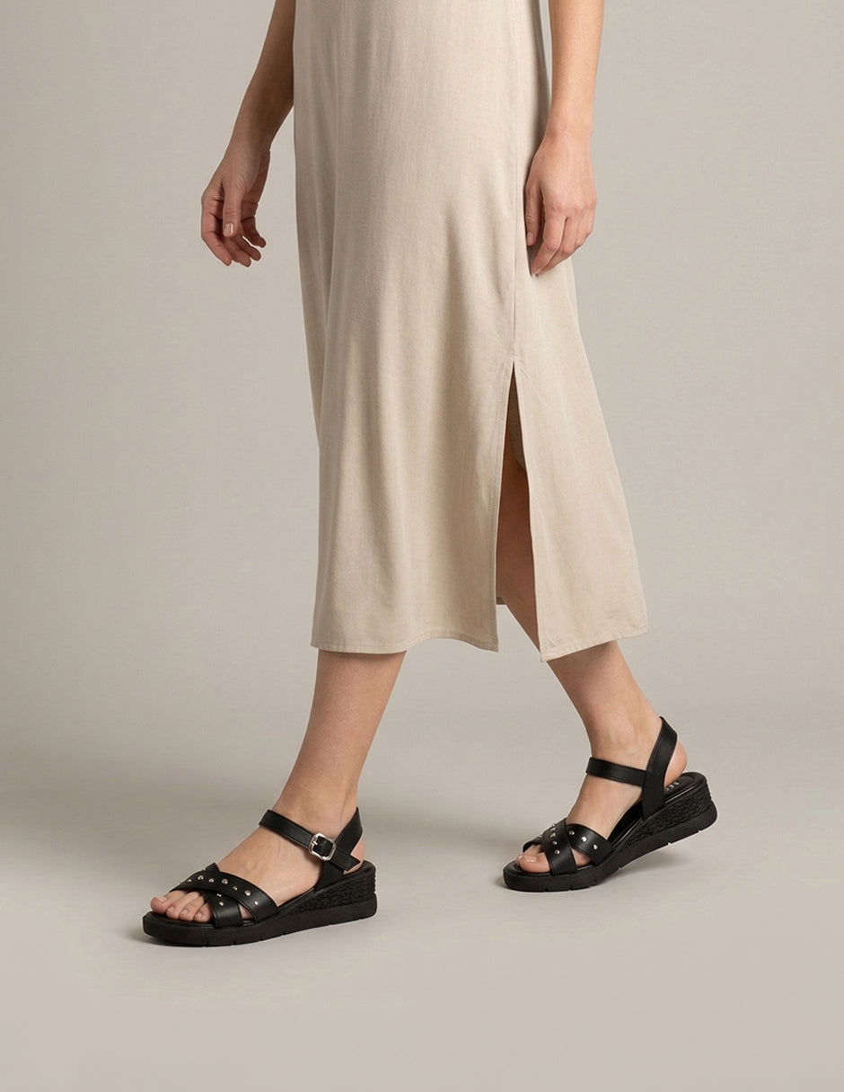 Sandalias con plataforma Naia en Sintético – Negro