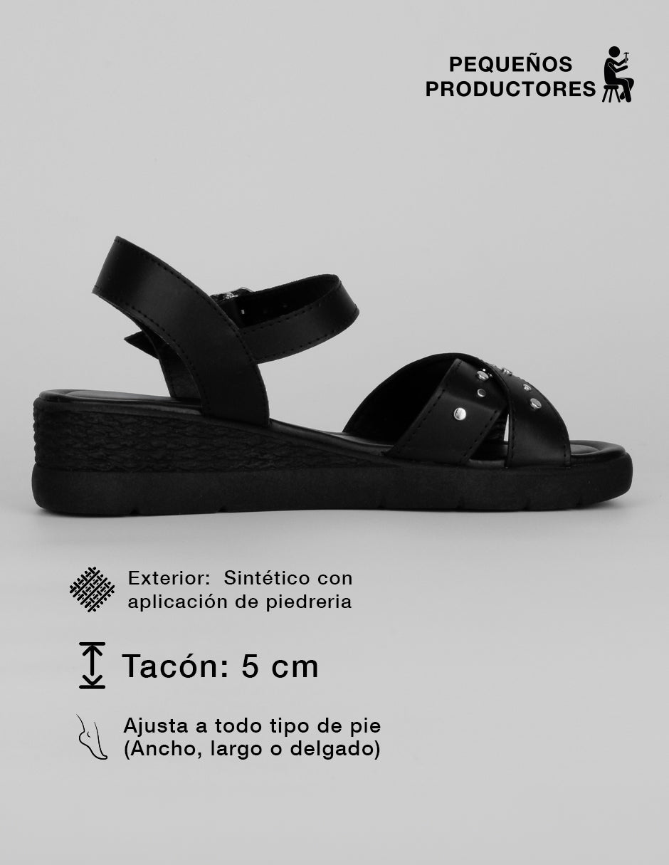 Sandalias con plataforma Naia en Sintético – Negro