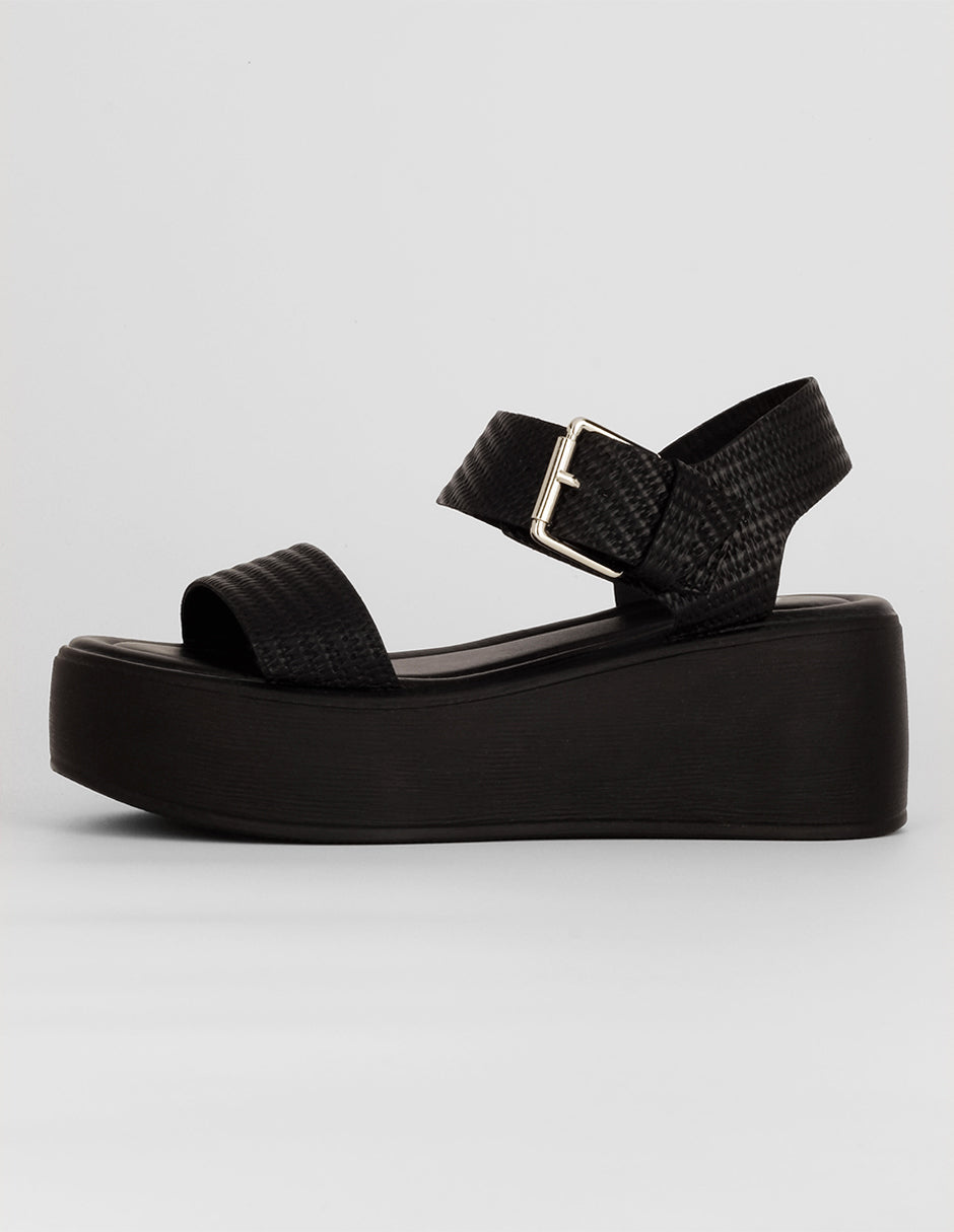 Sandalias con plataforma Exterior Sintético Color Negro Para Mujer De RBCOLLECTION
