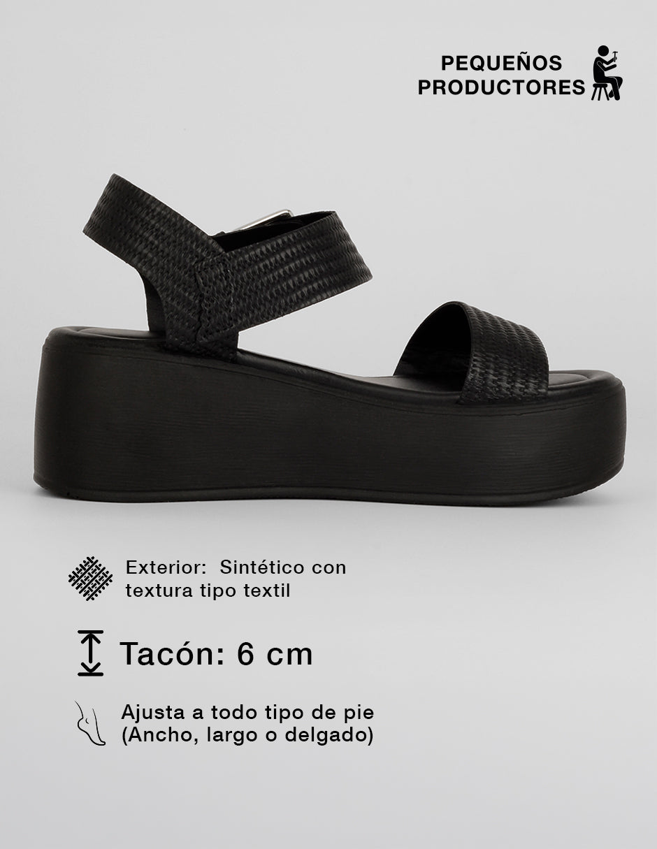 Sandalias con plataforma Yuri en Sintético – Negro