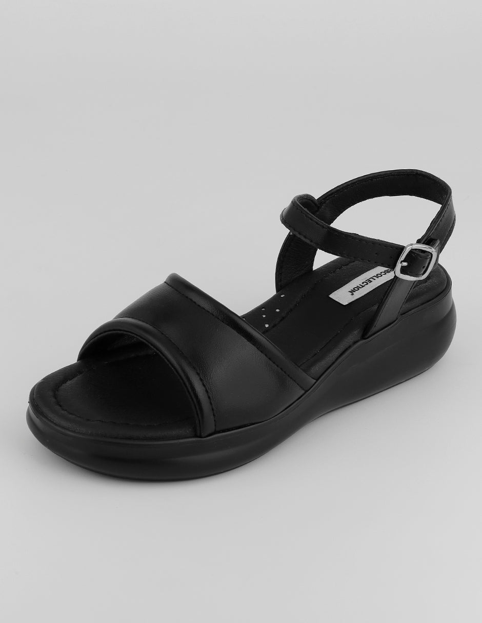 Sandalias con plataforma Classy en Piel vegana – Negro