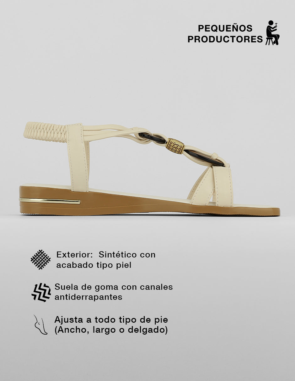 Sandalias de piso Ave en Sintético – Latte