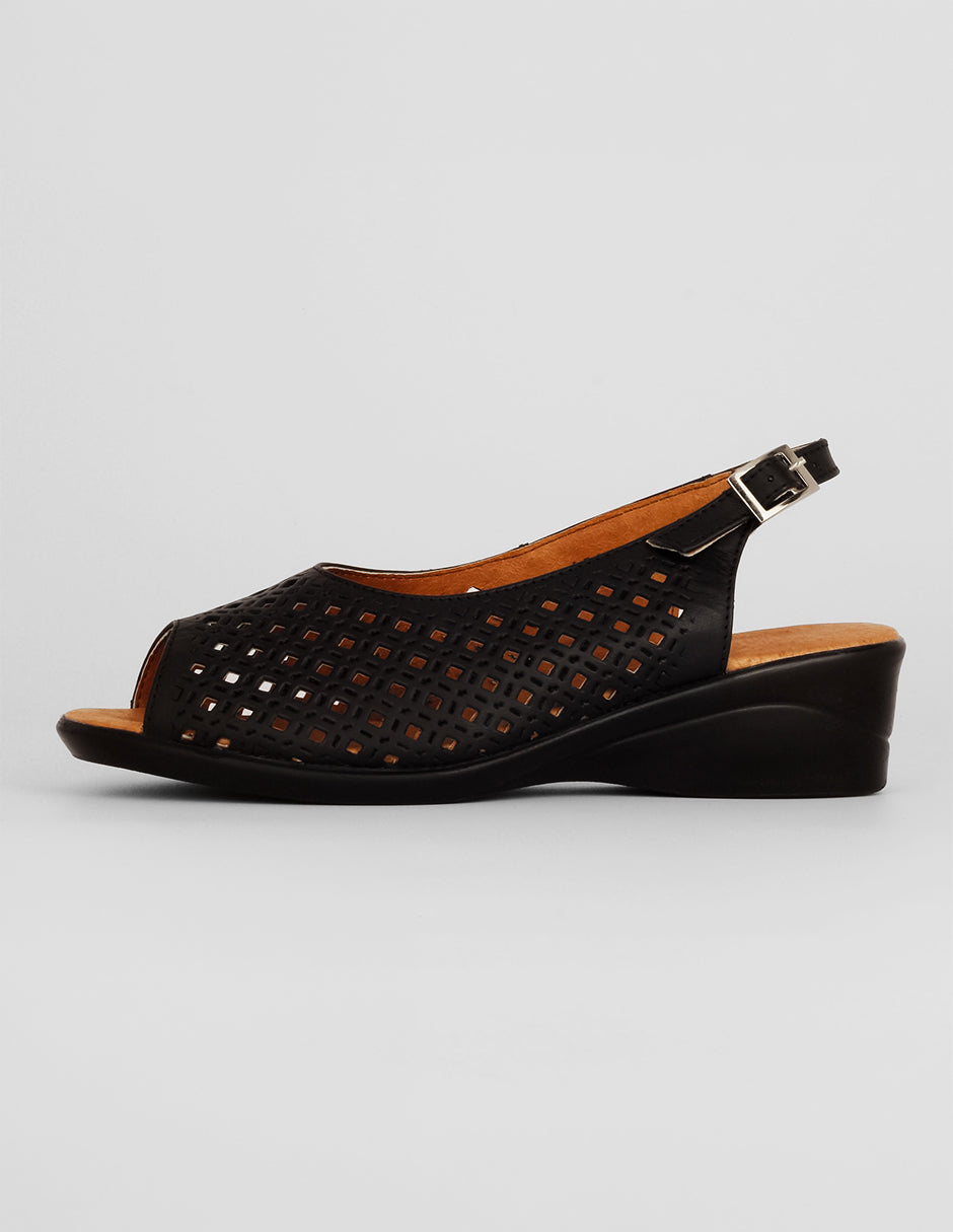 Sandalias con plataforma Exterior Piel  Color Negro Para Mujer De RBCOLLECTION