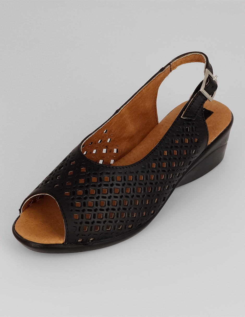 Sandalias con plataforma Handmade en Piel  – Negro
