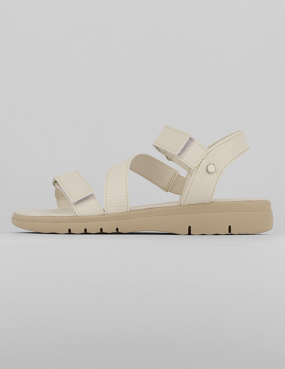 Sandalias de piso Exterior Sintético Color Latte Para Mujer De RBCOLLECTION