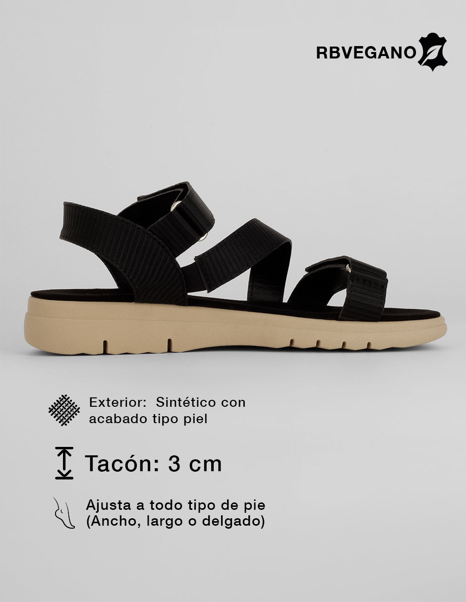 Sandalias con plataforma Steps en Sintético – Negro
