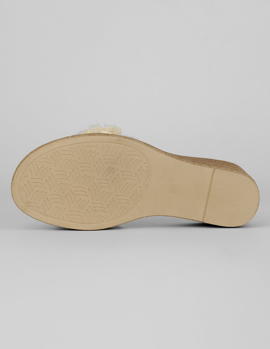 Sandalias con plataforma Naia en Textil – Latte