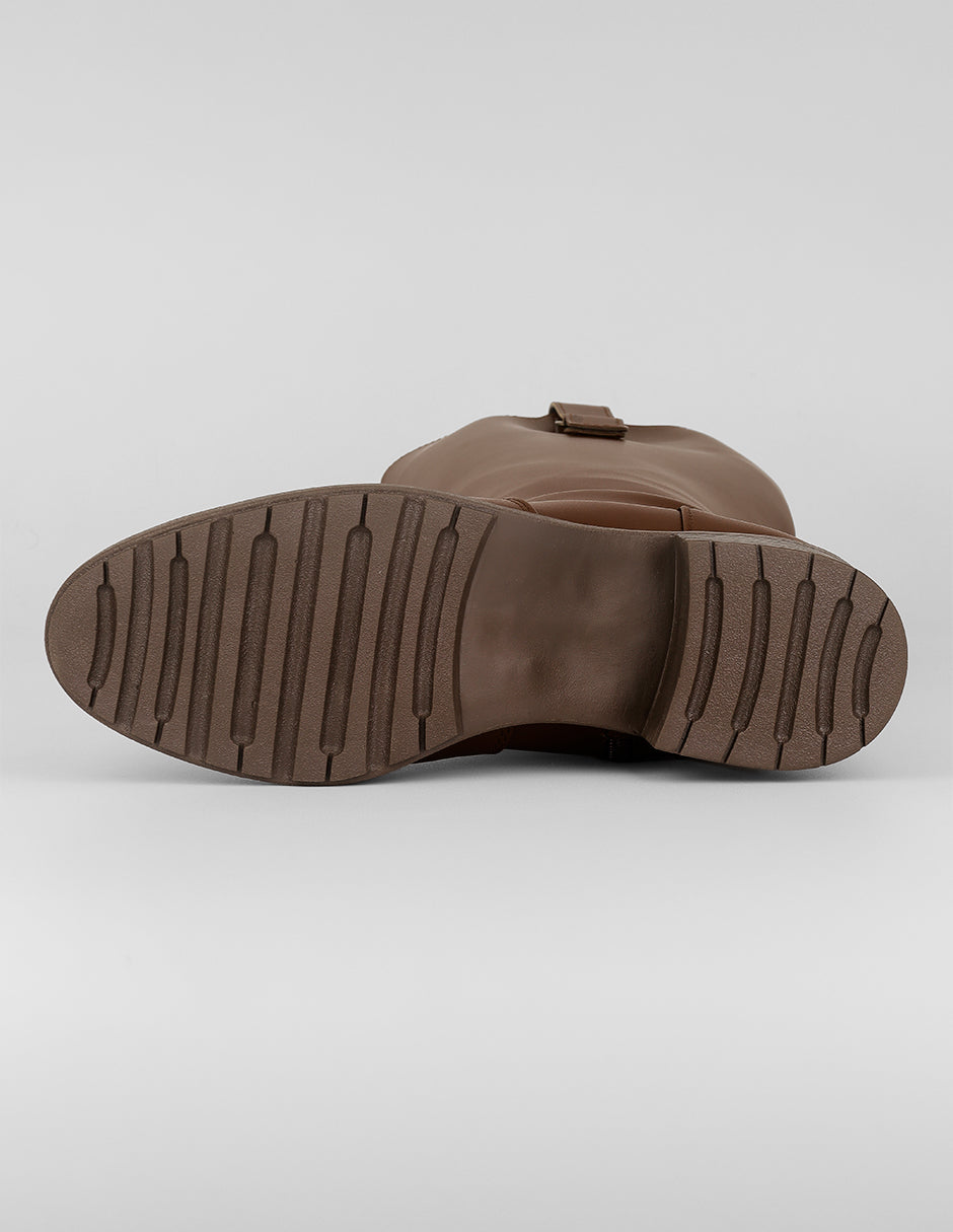 Botas altas Walk en Piel vegana – Café
