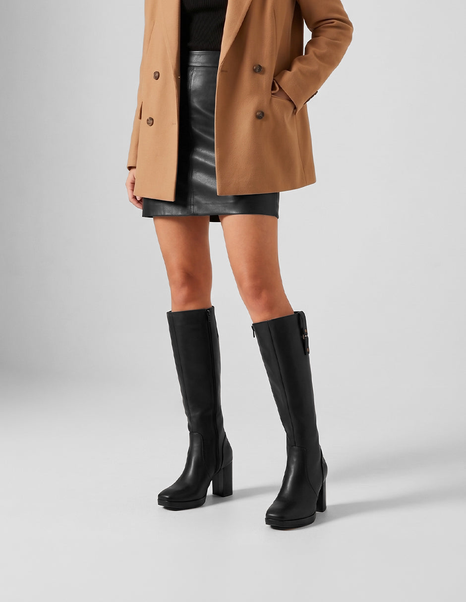 Botas altas Walk en Piel vegana – Negro