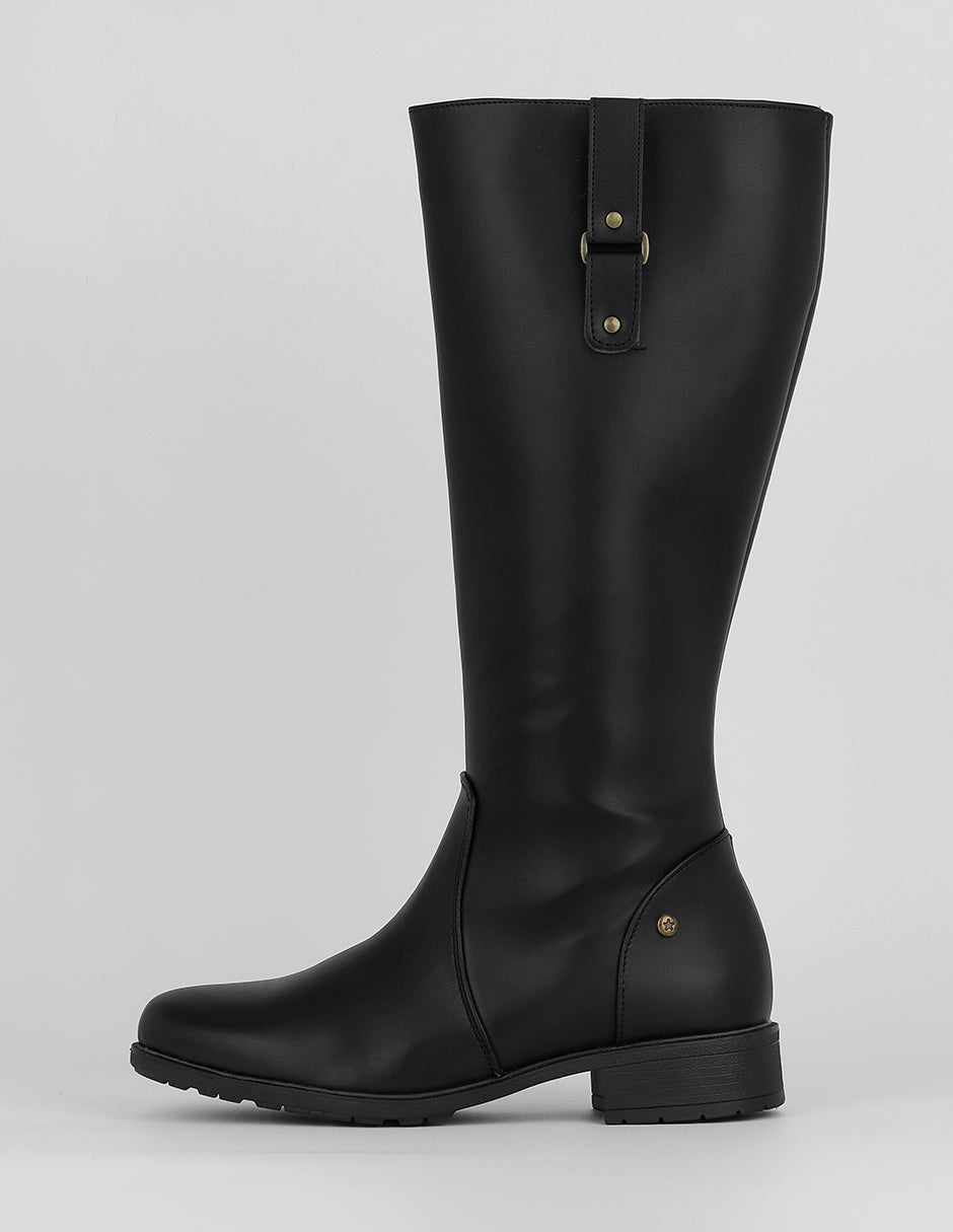 Botas altas Exterior Piel vegana Color Negro Para Mujer De RBCOLLECTION