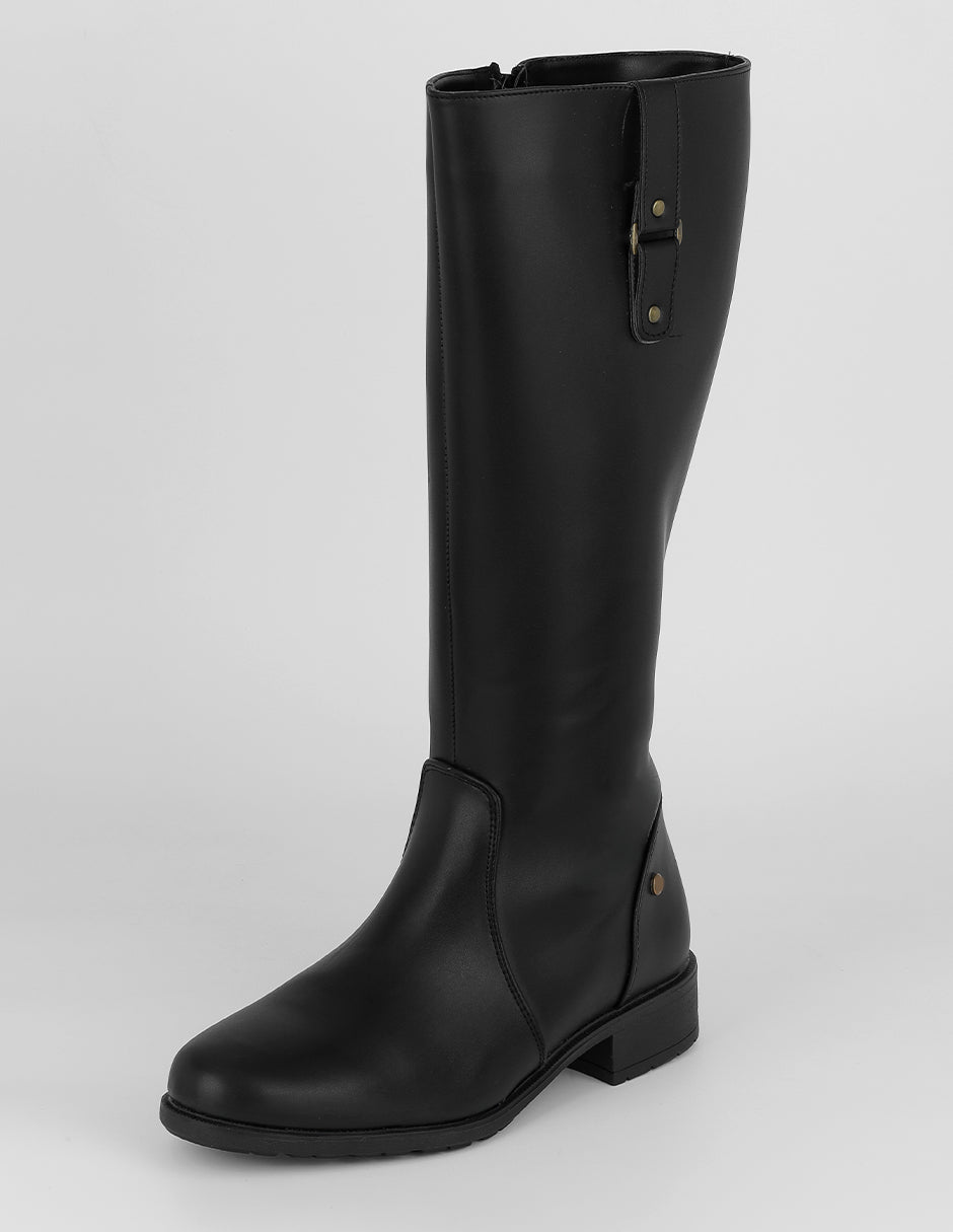 Botas altas Walk en Piel vegana – Negro