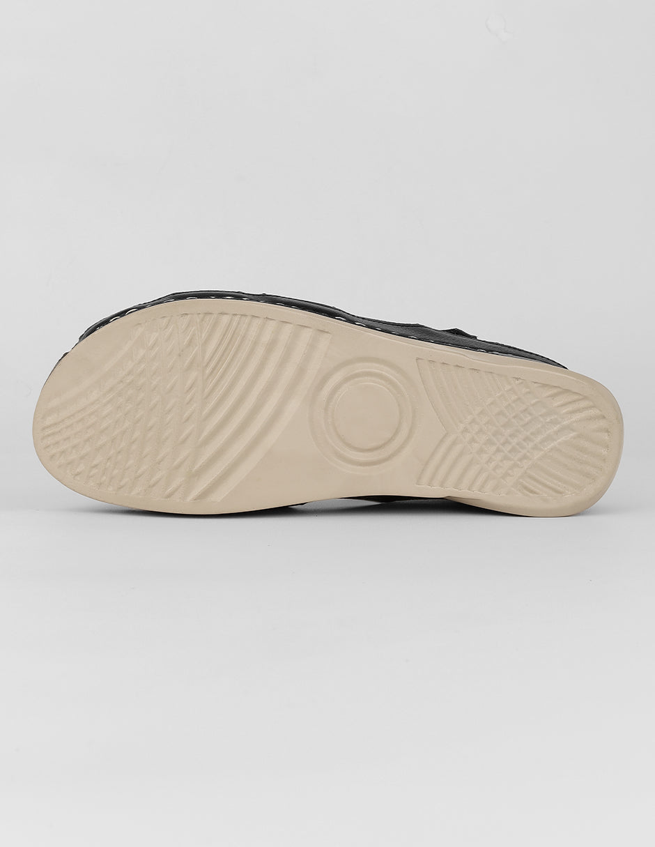 Sandalias con plataforma Steps en Piel vegana – Negro