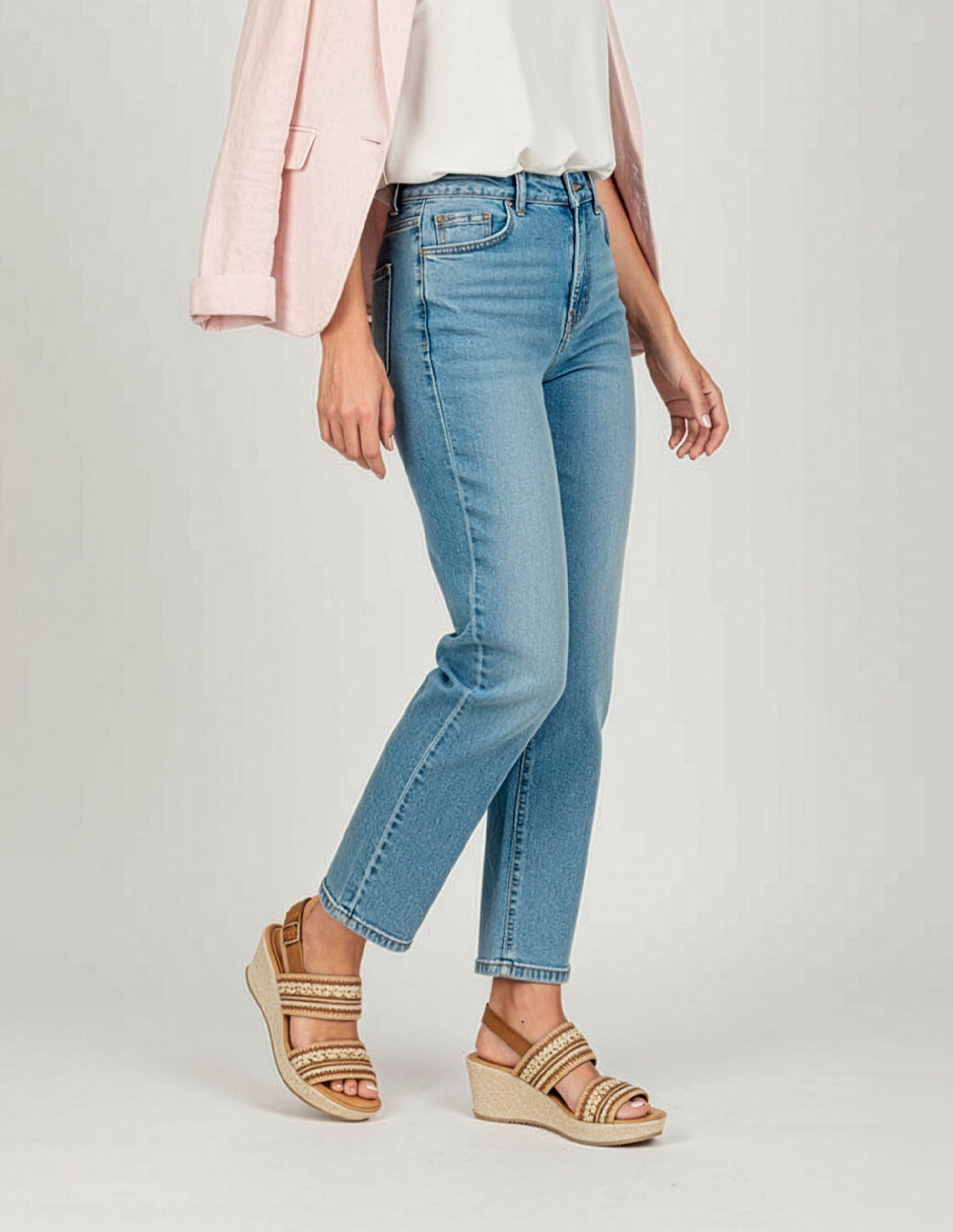 Sandalias con plataforma Naia en Textil – Café
